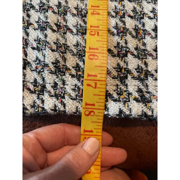 Walter Baker Cosmo Tweed Skirt 6 Black/ White Houndstooth Gold Buttons NWT - Picture 4 of 9